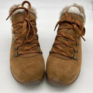 BareTraps Stay Dry Grazi Suede Leather Ankle Boots with fur